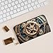 yuangjhop Cool Steampunk Gears Leather Wallet, Unisex Long Wallet, Business Zipper, Multiple Card Slots, Large Capacity, Fashion, Casual, Wallet