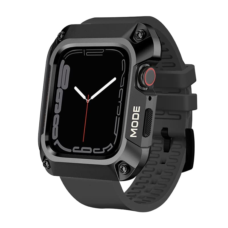 Kit modification Apple Watch 8 7 45 mm avec lunette métal bracelet iWatch