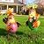 Natelf Metal Rooster & Hen Outdoor Statues Home Decor Hand-Painted Chicken Sculptures with Flower for Home Patio Lawn Backyard Farmhouse Kitchen Weather-Resistant Garden Ornament Gift Set