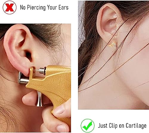 12 Pcs Stylish Clip On Ear Cuff Earrings Combo Set