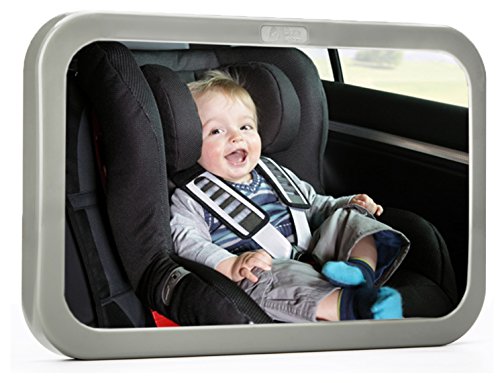 #1 Back Seat Mirror – Baby & Mom Rear View Baby Mirror – Easily Watch Your Precious Child in-Car – Adjustable, Convex and Shatterproof Glass