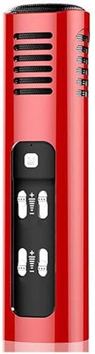 DUOER home Tragbare Handy-Mikrofon  Mini-Kondensator Soundkarte Mikrofon  Computer Bluetooth-Audio-Kabel Karaoke-Mikrofon Mikrofone  Color Red 
