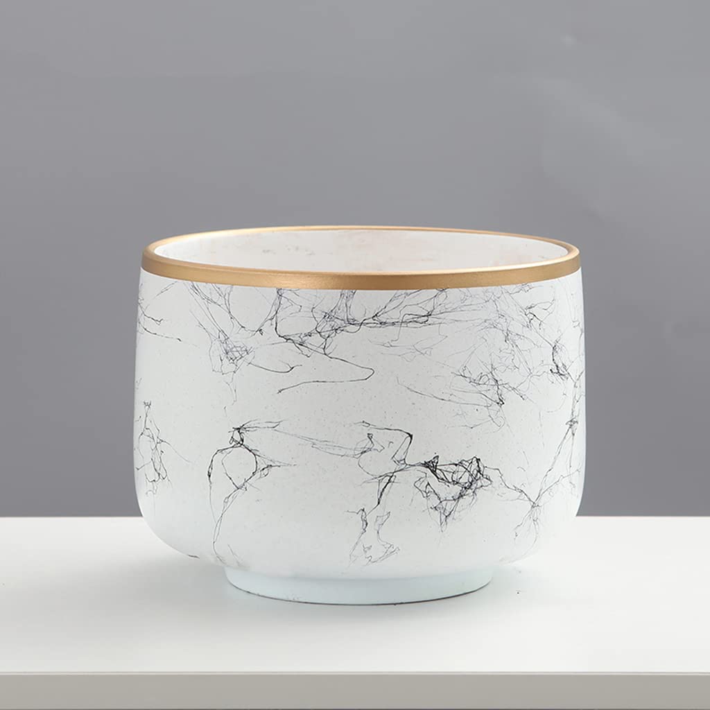 Vasi da Giardino Fioriera in Ceramica da 5/6/7" - Vaso per fioriera per Interni/Esterni con Foro di drenaggio e Vassoio, Ciotola per Piante Phnom Penh per Fiori o Verde