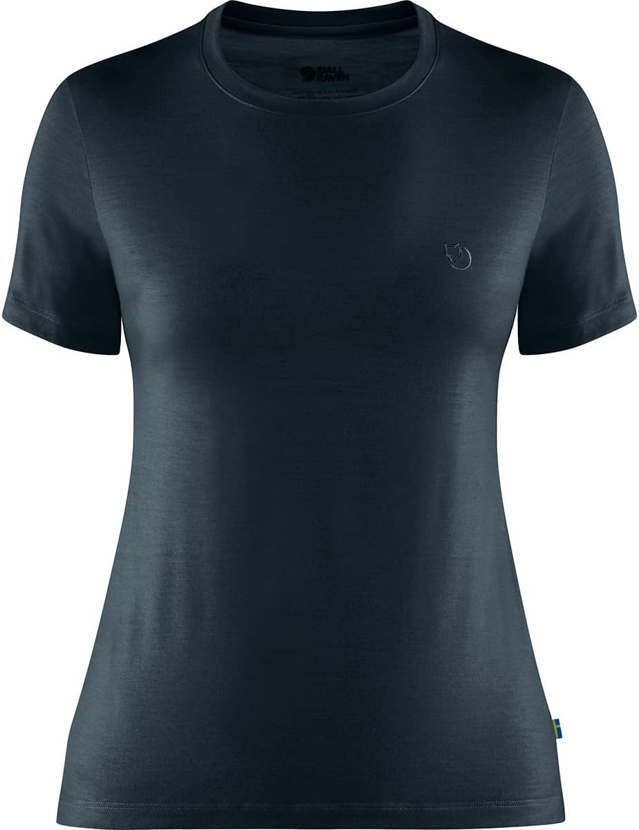 Fjällräven Abisko Women's Short Sleeve Wool Shirt - Temperature Regulating, Quick-Dry, Merino Wool - Hiking, Trekking