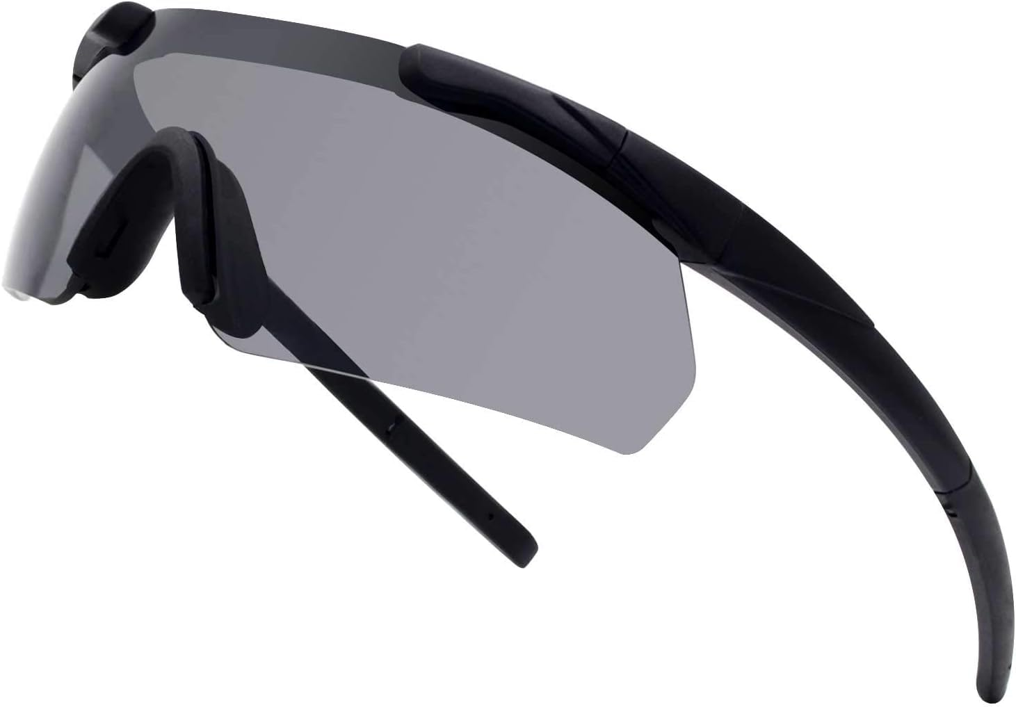 SPOSUNE Outdoor Tactical Brille mit 3 Austauschbaren Gläsern, Schlagfestigkeit Schießbrillen, Unisex-Schutzbrille Anti-Fog UV400 Augenschutz Sonnenbrille für die Jagd Radfahren Fahren
