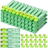 Kigeli 30 Pcs Spirit Clips Cheer Pins Cheerleader Gifts Clothes Pins for Backpacks Competition Glittered for Team Cheer Gifts Stuff Supplies Party Favors Accessories Bulk(Green,Duck)