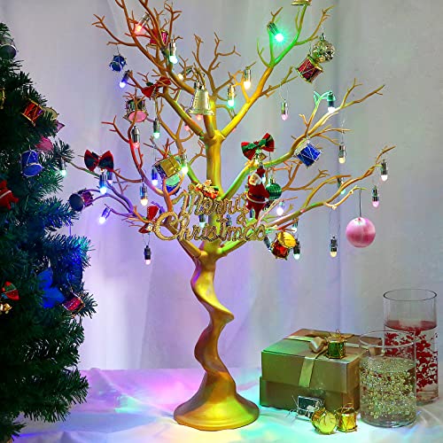 Gold Artificial Tree for Centerpiece - 30 Inches Artificial Tree for Weddings Christmas Birthday Party Home Indoor Outdoor Decoration