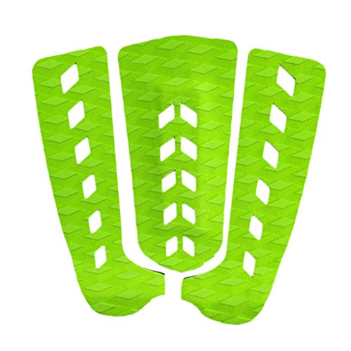 LEIPUPA 3Pcs Surfboard Surf SUP Paddleboard Traction Pad Tail Pad Deck Grips - Green - Thumbnail 4