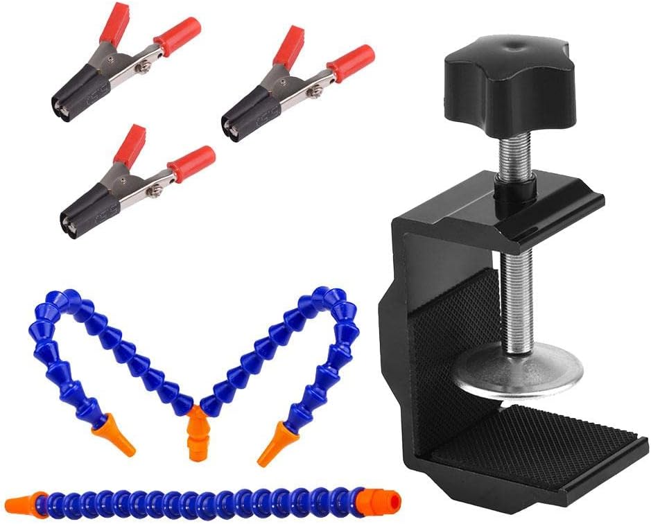 3 Arms Soldering Station Desk Clamp Set with Alloy