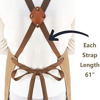 Keuken verstelbare schort Chef-kok schort, waterdropbestendig katoen canvas kruis terug instelbare schort met verstelbare riemen en grote zakken Zachte koksschort (Color : Grijs, Grootte : Small Keuken verstelbare schort Chef-kok schort, waterdropbestendig katoen canvas kruis terug instelbare schort met verstelbare riemen en grote zakken Zachte koksschort (Color : Grijs, Grootte : Small