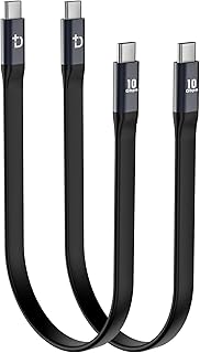 DOCKCASE Short USB C to USB C Cable (0.72ft), 3.1 Gen 2 10Gbps 100W 4K Video Data Transfer Charging Cable for Samsung Galaxy S8, S9, S10,T5 LaCie SSD, MacBook Pro, iPad Pro, and More (2-Pack)…