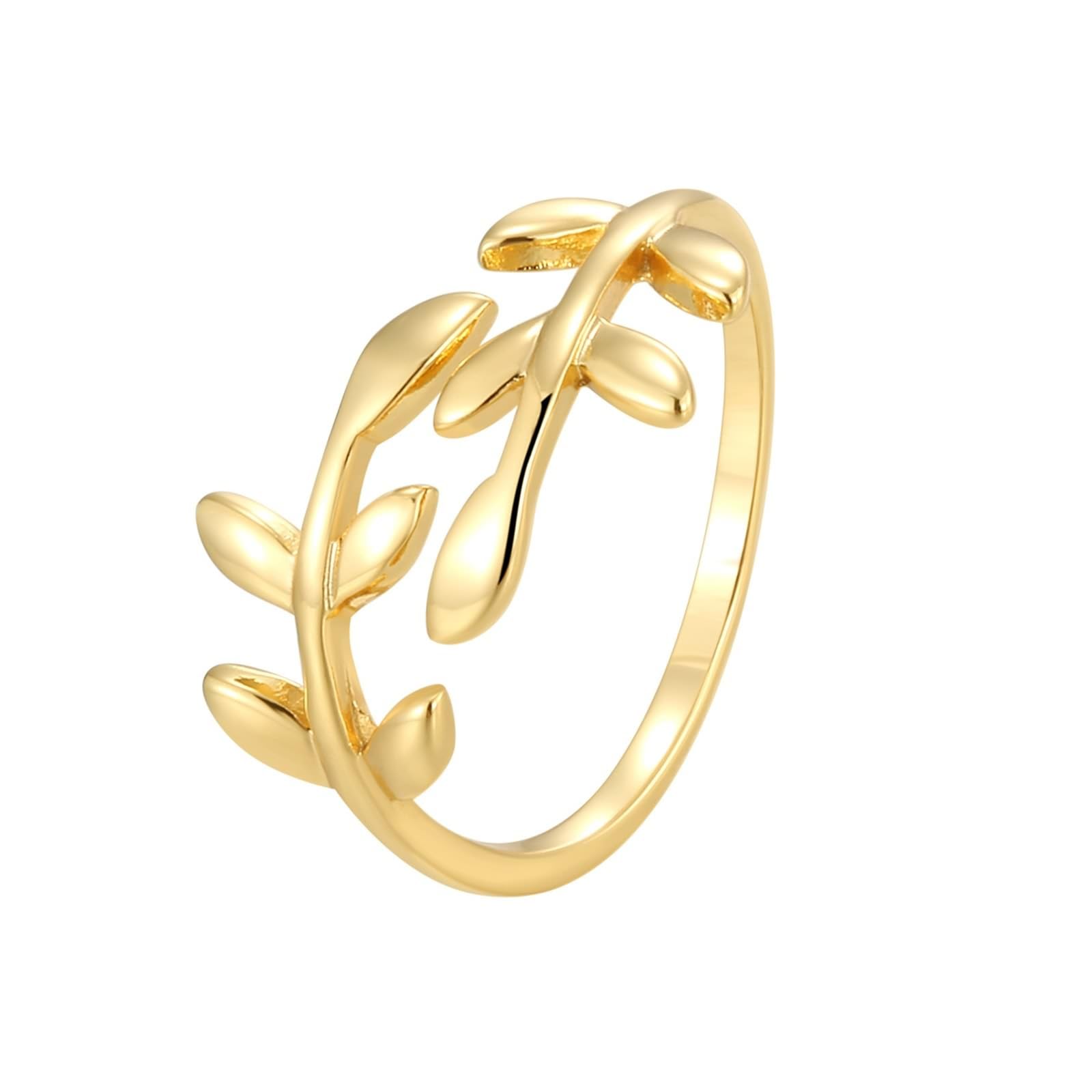 KnSam 9K/14K/18K Gelbgold Trauringe Echte Goldschmuck, Zweigstelle Pärchen Ringe, Partnerringe Gold Au375/ 585/750, Gr.47-65