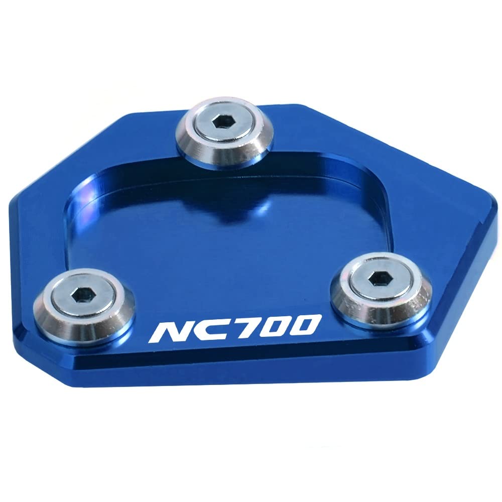 Agrandisseur béquille latérale moto CNC en aluminium bleu haute précision