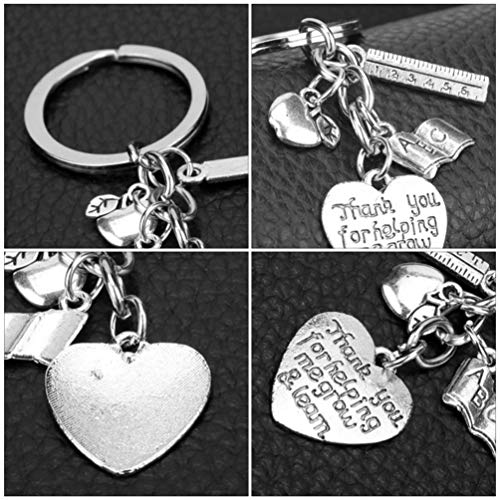 ABOOFAN Dia Dos Professores Graduação Da Corrente Chave Com Régua Livro Pendente Liga Inspirado Lett