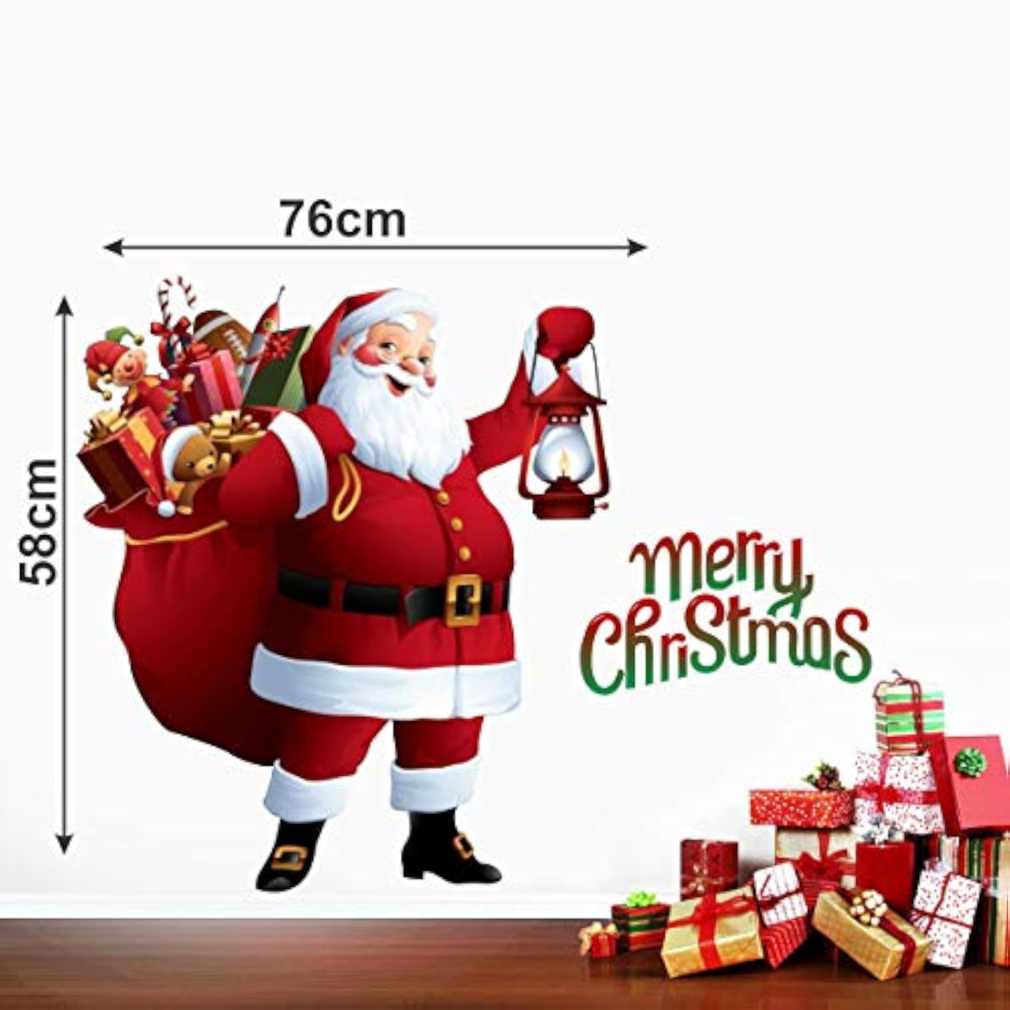 Decor Villa PVC Vinyl Christmas 3D Wall Sticker