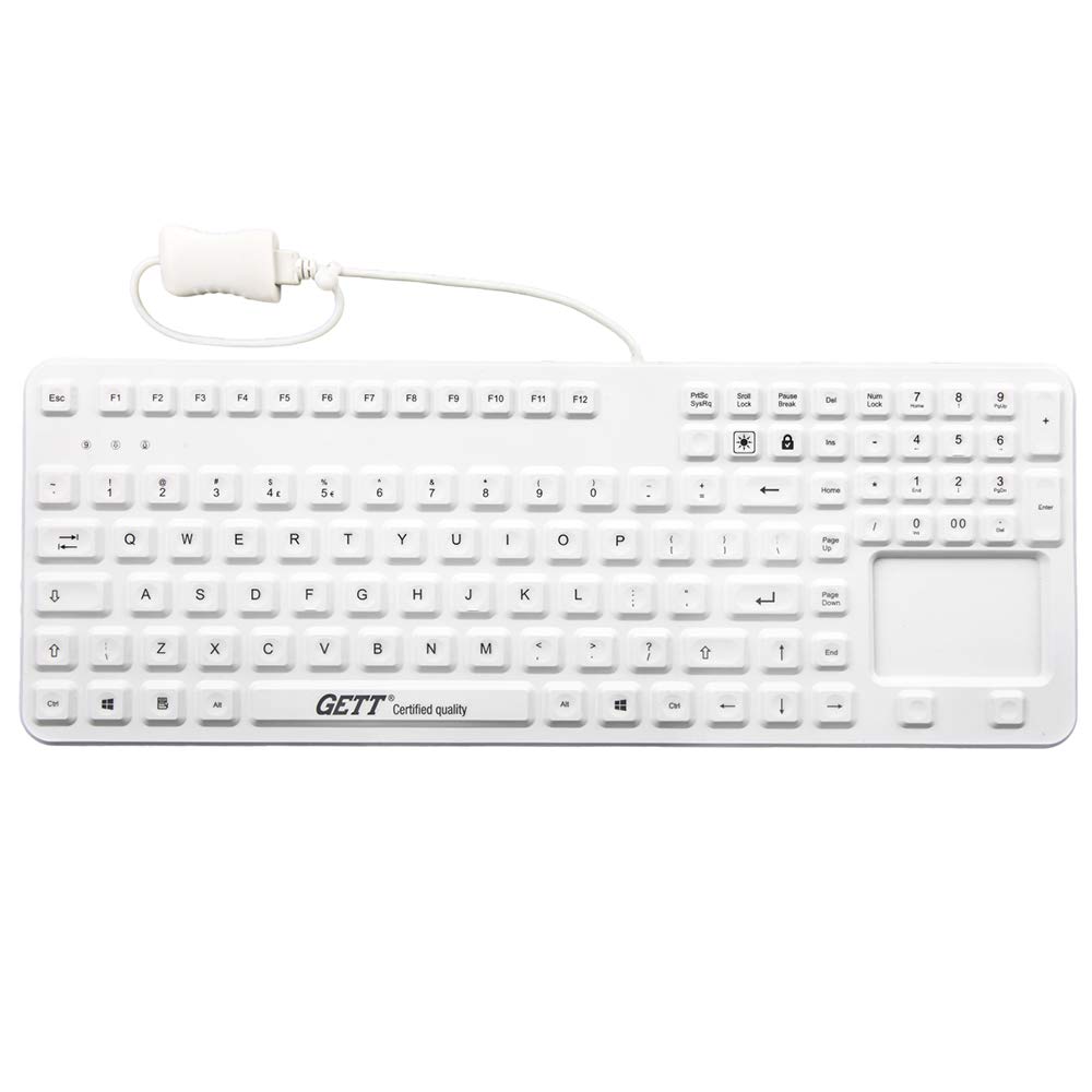 Amazon.co.jp: 医療用 防水ウォッシャブルシリコン製キーボード IP68