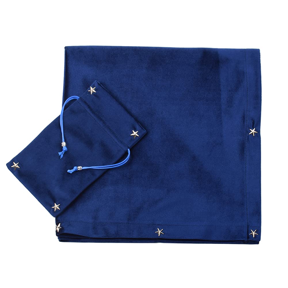 BLESSUME Tovaglia con Carta di tarocchi per Altare con Borsa dei tarocchi Divination Wicca Velvet