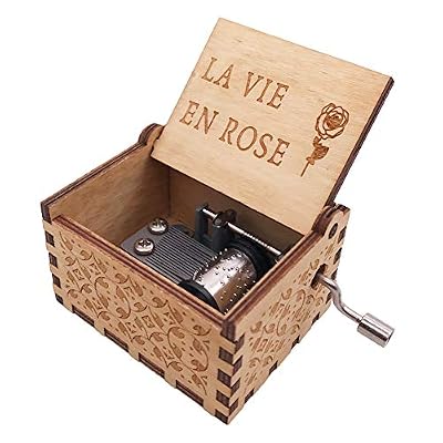 Youtang Caja de música de madera de rosa, grabadas antiguas, cajas musicales de madera para regalar a los amantes en el día de San Valentín, día de la madre, Navidad y Año | Ya disponible en tu tienda friki favorita! En mundofriki.es!