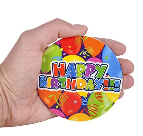 DollarItemDirect 3.5 inches Light up Happy Birthday Button, Case of 144