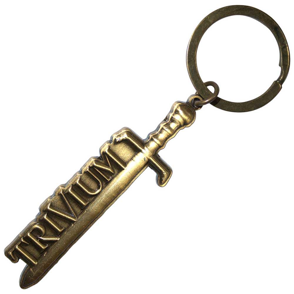 Rock Off Officially Licensed Products Men's Gold Trivium Sword Keychain One Size