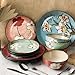 Maxdot Ceramic Dinnerware Sets Service for 4, 32 Pcs Glazing Floral Ceramic plate and bowl sets with Knife/Fork/Spoon, Handmade Dish Set- Best Christmas housewarming gifts,Dishwasher Microwave Safe