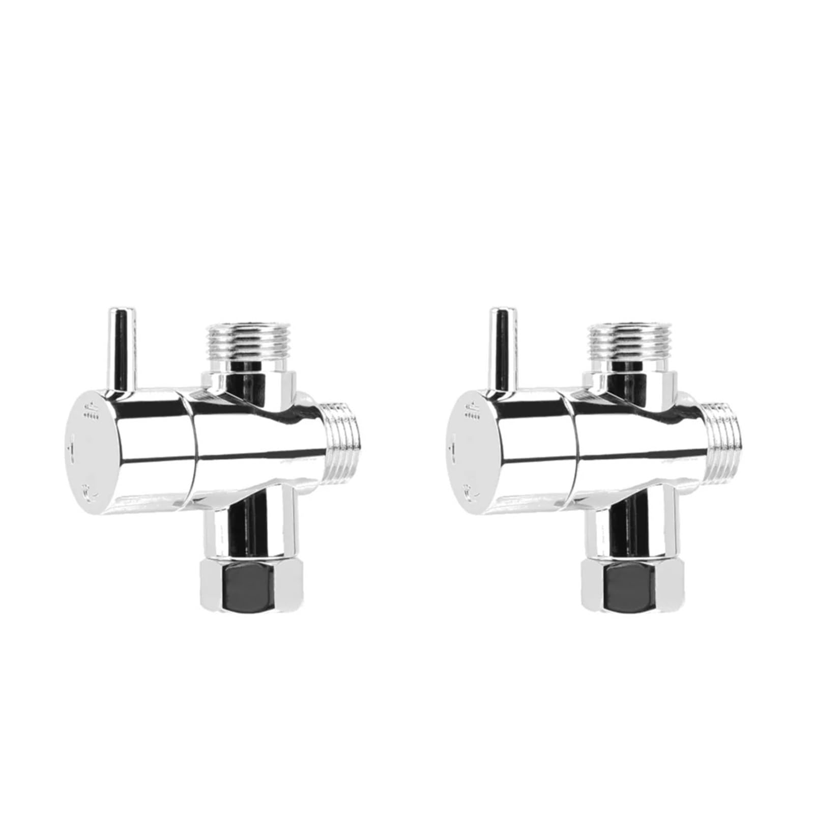 Lqrctry 2Pcs Abs 3-Way Shower Diverter Valve