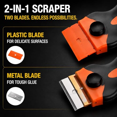 Adhesive Remover with Dual-Blade Scraper