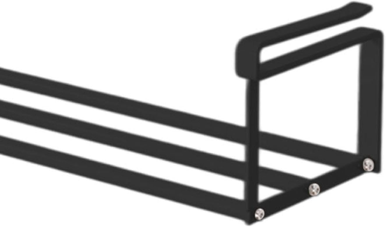 Expandable Shoe Rack Organizer Hanging Shoe Organizer Carbon Steel Space Saving Under Cabinet Shelf for Closet Cupboard Book, Black