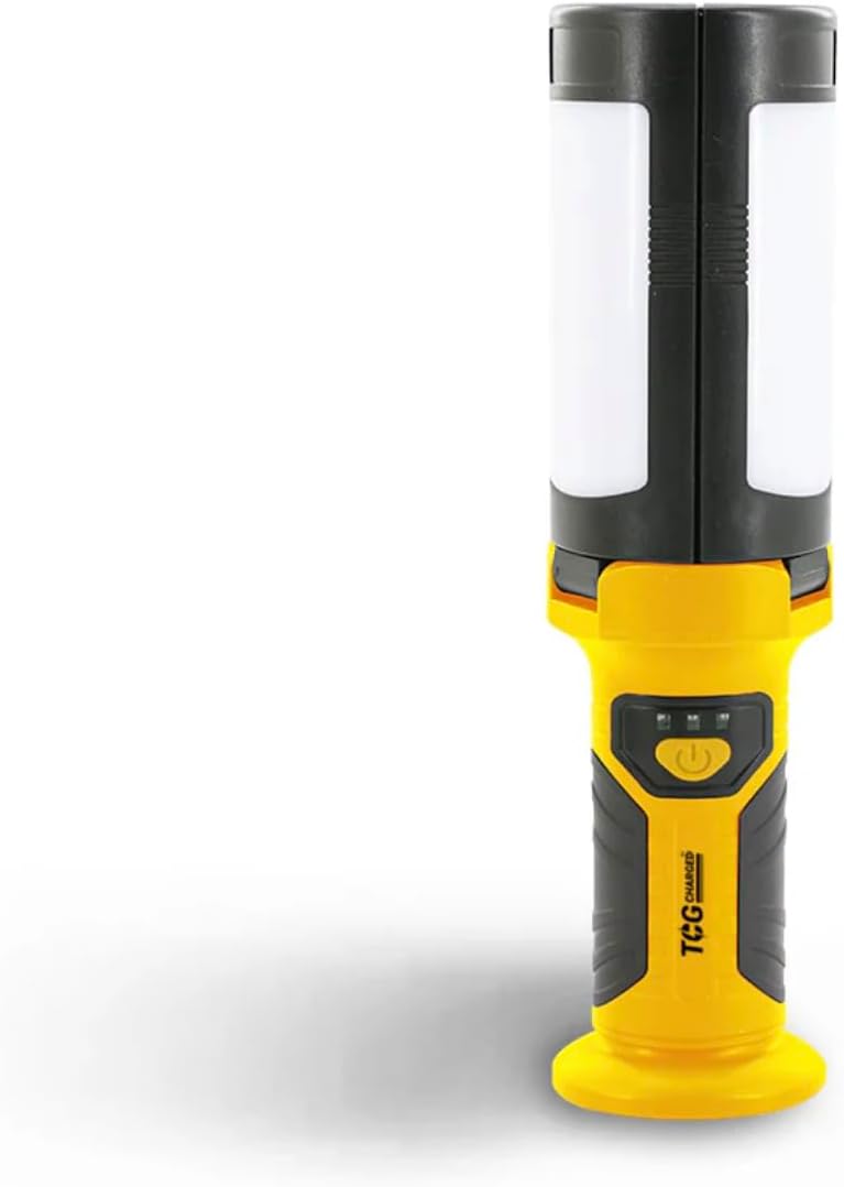 Portable LED Work Flashlight - Adjustable Tri-Blade Design for Versatile Light Coverage - Camping Essentials, Hurricane Preparedness Items, Flashlights for Emergencies, Great Work Light