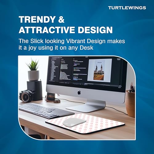 Image of TURTLEWINGS | Mousepad | Smiley - 22x18 cm, 3mm Thick | Abstract Design Non-Slip Rubber Base | Office, Study & Gaming Use | Premium Smooth Surface 11 19