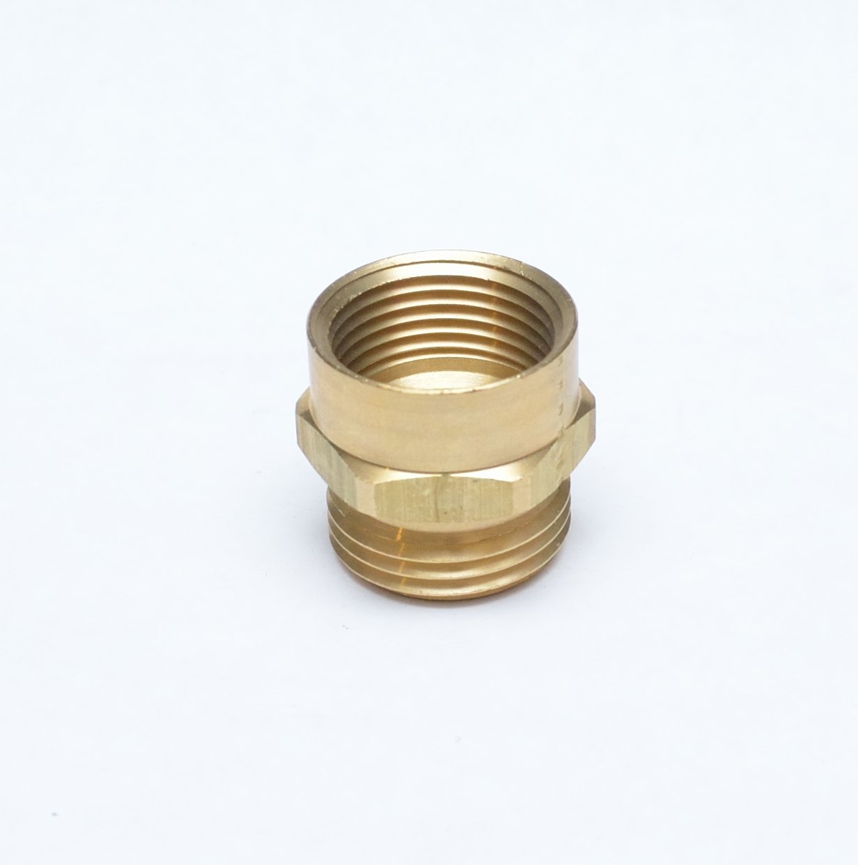 FASPARTS 3/4 Female NPT FPT FIP to 3/4 Male GHT Garden Hose Thread Adapter Brass Fitting Fuel / Air / Water / Boat / Gas / Oil WOG House / Boat / Lawn / Power Wash / Irrigation by FASPARTS