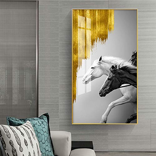 Decoratief Canvas Moderne Abstracte Horse Decor Schilderen Wall Decor Artwork for slaapkamer woning te hangen voor… - Afbeelding 3