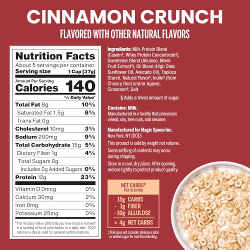 Image of Magic Spoon Grain-Free Cereal Cinnamon Flavour, 7oz (4 Boxes)