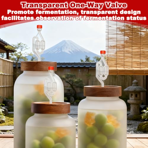 Miniatura 2 de 3 Pcs Tubo De Fermentación Con Tapón De Silicona Y Tapa, Airlock Esclusa De Aire Fermentación Plástico, Suministros De Brewing Vino Transparente Para Elaboración De Cerveza, Chucrut, Kimchi Fermentado