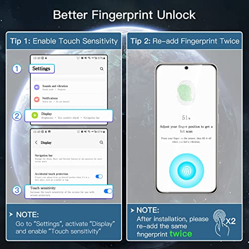 Image of JETech Privacy Tempered Glass Screen Protector Guard for Samsung Galaxy S23 5G with Camera Lens Protector, Anti-Spy, Fingerprint ID Compatible, 2-Pack Each
