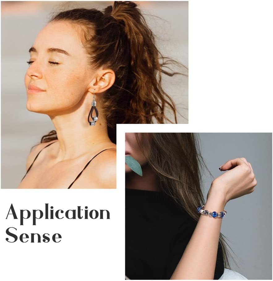 KISSITTY 100pcs/box Tibetan Style Antique Silver Column Spacer Beads Large Hole European Spacer Beads 10 Styles 7-9x8-10mm for Jewelry Making with Hole 5-6mm - Image 7