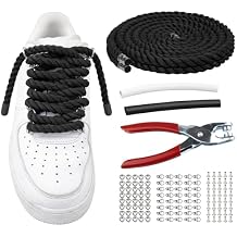 Endoto Rope Shoe Laces for Air Force 1, Thick Shoelaces with DIY Custom Accessories for AF Sneaker