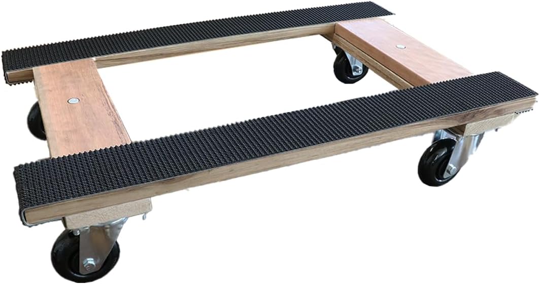 BoxerTool Variety Pack Dollies 18” x 30” /18" x 12" Furniture Moving Pro Dollies 4 Pack – 2,400lbs Max Dolly – Solid Wood – Heavy Duty Caster Wheels – Pre Assembled Dollies