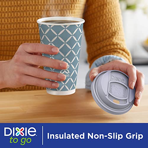 Dixie 16495 To Go Large Paper Coffee Cups With Lids, 16 Oz, 108 Count, Disposable Cups thumb #3