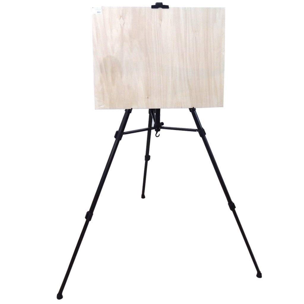 Cavalletto in Alluminio per Esterni, cavalletto per artisti, cavalletto Pieghevole Portatile Regolabile, Nero