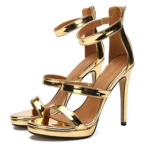 MAIERNISI JESSI Unisex Men's Women's Strappy Heels, Stiletto High Heel Dress Pump Sandals2