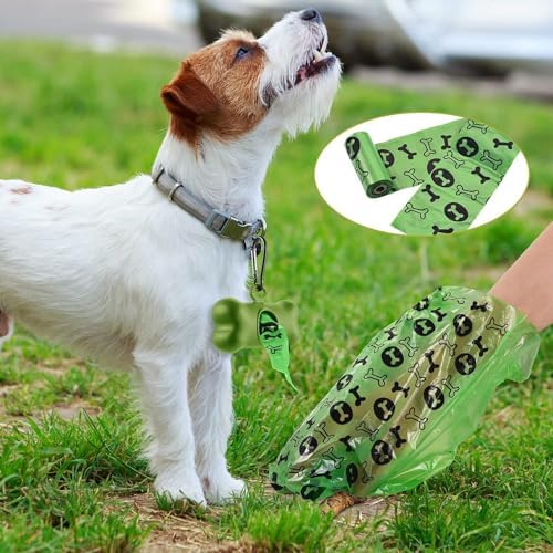 Nestling® Poo Bags for Dog Waste, 540 Dog Poop Bags, Super Strong 100% Leak Proof Biodegradable Dog Poo Bags with Dispenser (Green)