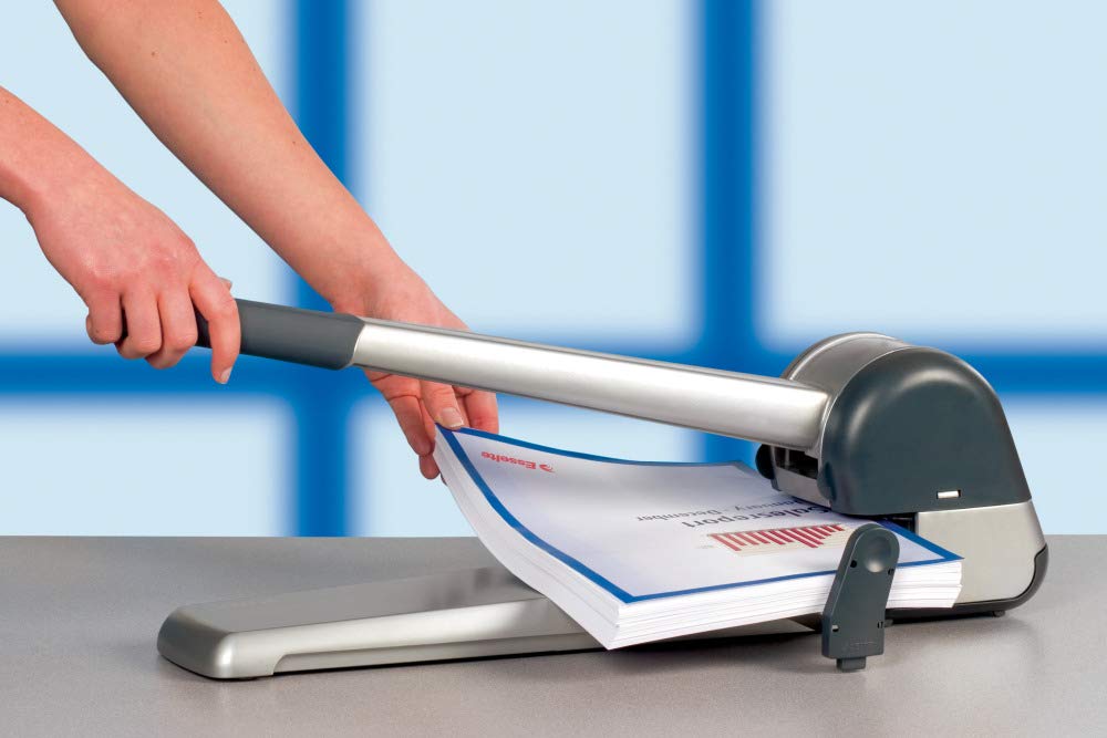 Leitz PETRUS 623363 - Taladro de gruesos y especiales 2 agujeros modelo 582 color plata