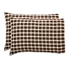 VHC Brands Rustic Lodge Farmhouse Bedding Rory Brown Pillow Case Set of 2 Standard Case 21×30 Grey