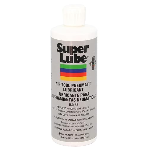 Super Lube 12016 Lubricante para herramientas neumáticas, botella de 1 pinta, transparente translúcido
