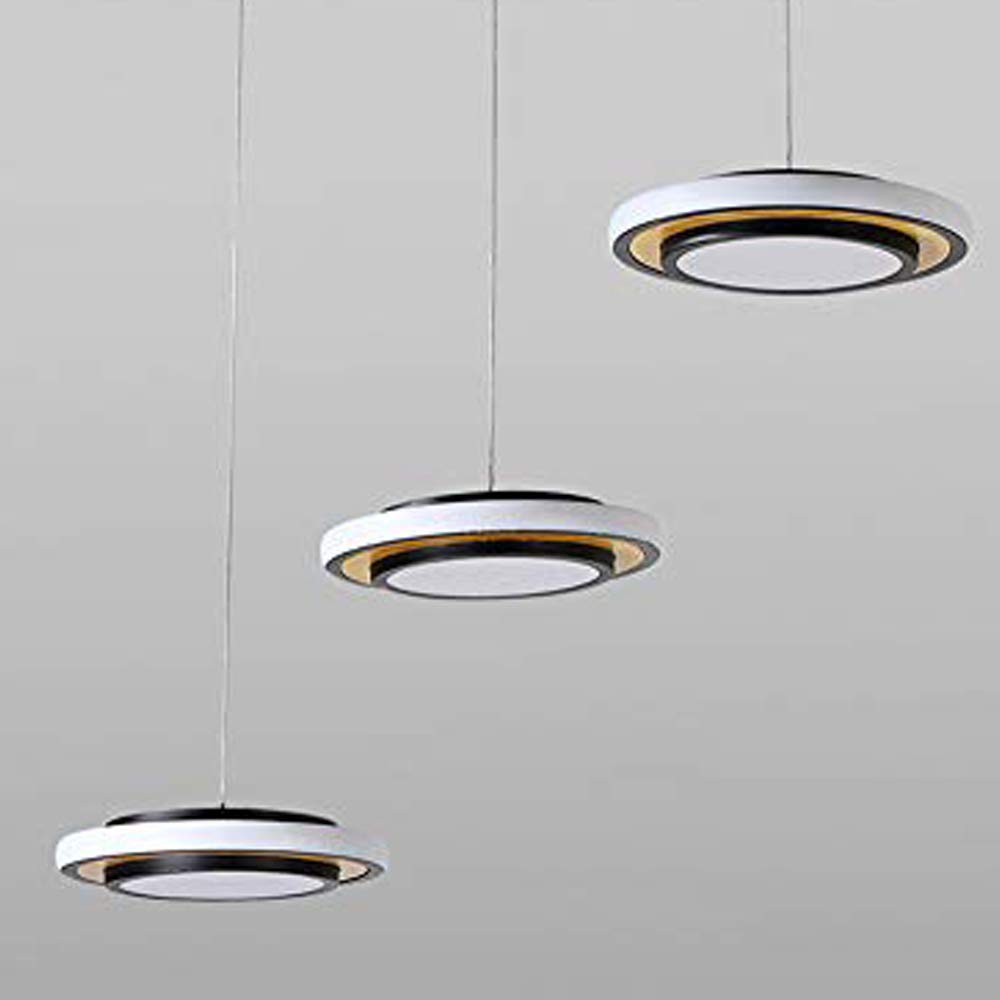 Suspension LED salon évitez les reflets avec ce lustre blanc dimmable - 5