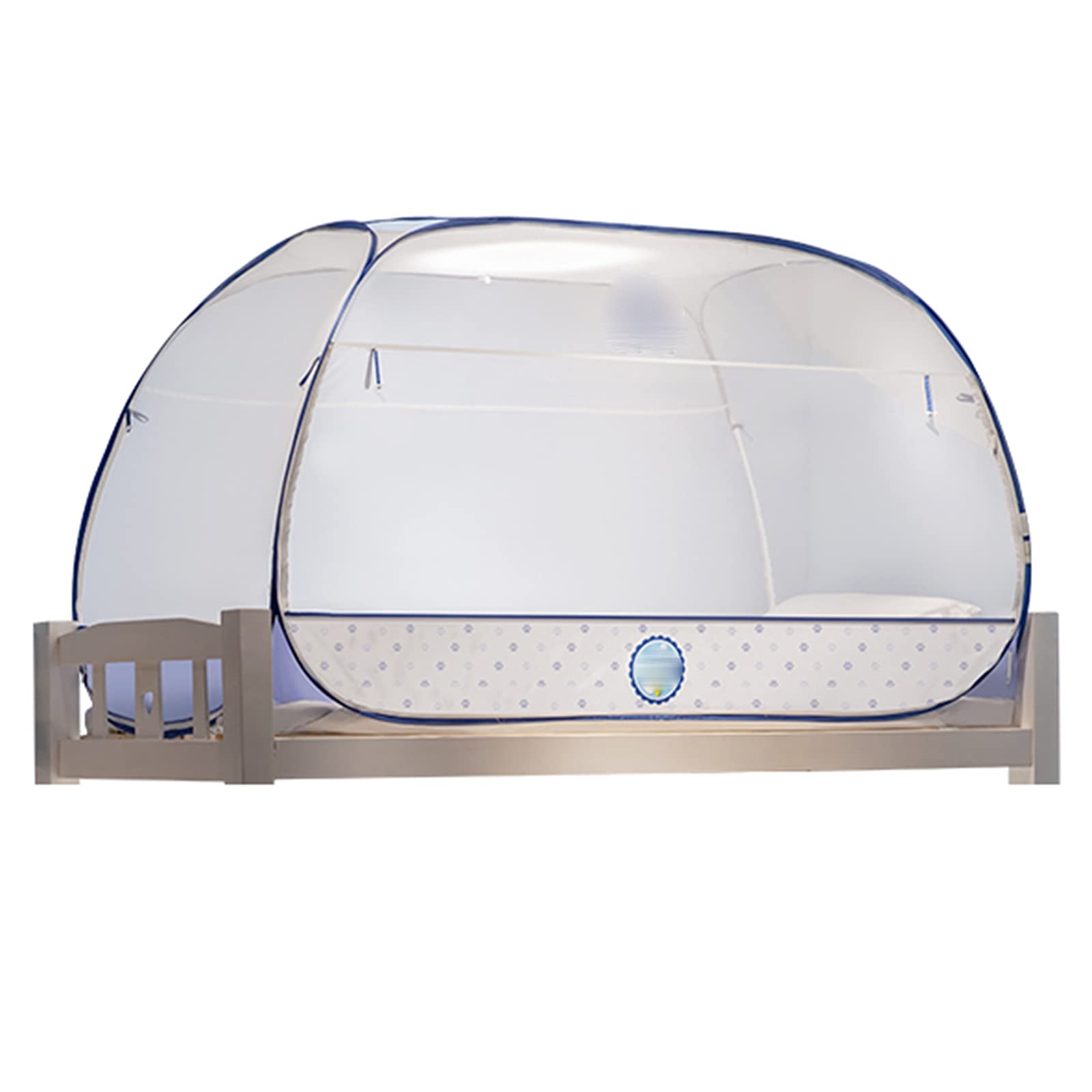 Mosquitera emergente Mosquitera Plegable, Cama Individual y Cama Doble Mosquitera emergente, diseño de Cremallera bidireccional Mosquitera Interior y Exterior (Tamaño: 1,2x1,9x1m)