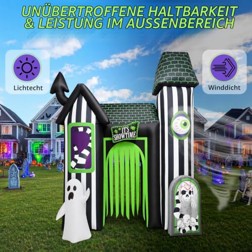 Kalolary aufblasbarer Halloween-Bogen,riesiger aufblasbarer Spukhaus-Tunnel – Ansicht 6