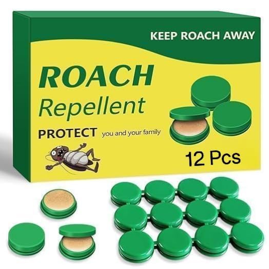 Jiyu creation 12 Pcs Natural Cockroaches Killer for Kitchens, Bathrooms, Cabinets, cockroachs Killer Gel, Roach Repellent for Cockroaches, for Indoor Cockroach Control, Insect Control