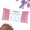 Lavender Eye Pillows for Relaxation, Yoga Eye Pillow for Meditation, Microwavable Weighted Eye Pillow for Yoga, Moist Heat & Cold Eye Compress with Aromatherapy (Pink)